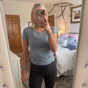 Lululemon Athletica Light Blue Short Sleeve Tee